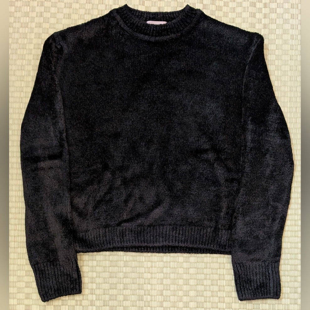 Herno Resort Chenille Jumper Sweater Black Women's Size It 42 (Us 6)